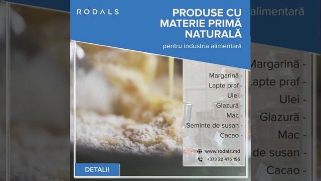 Ingrediente care folosesc materii prime naturale pentru industria alimentară... #Rodals #Moldova