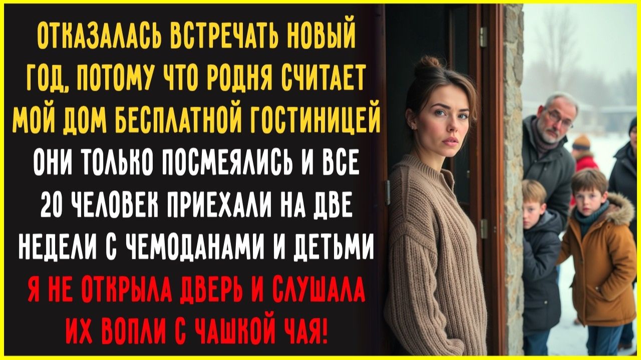 Родня решила, что мой дом – гостиница, и приехала на 2 недели... Я не открыла дверь