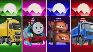 🚌 Автобус Тайо против Грузовика Мака! 🔥 Битва Машинок в Плитках Музыки ЭДМ Раш! 🏎️