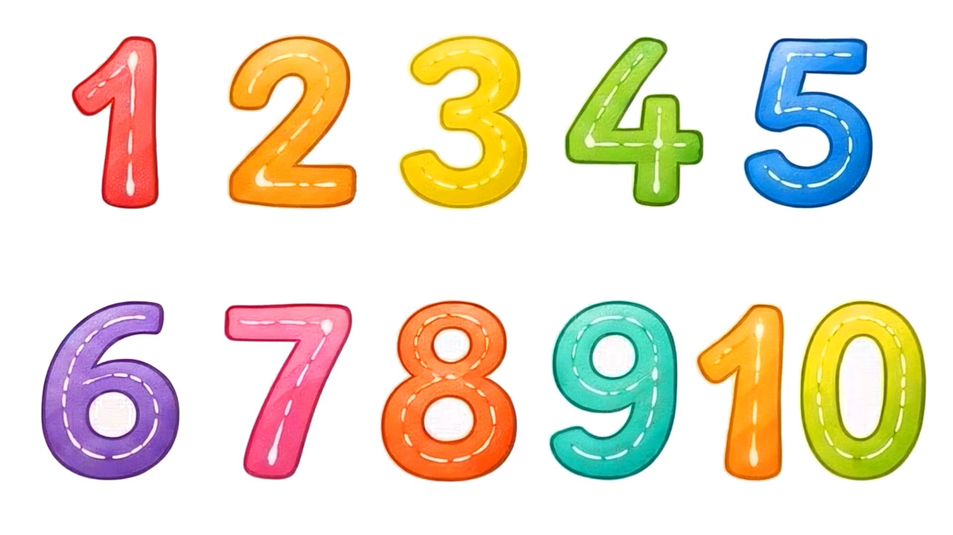 Изучаем числа от 1 до 10 - видео для детей