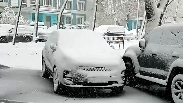 Снегопад в Москве, 27 апреля 2026