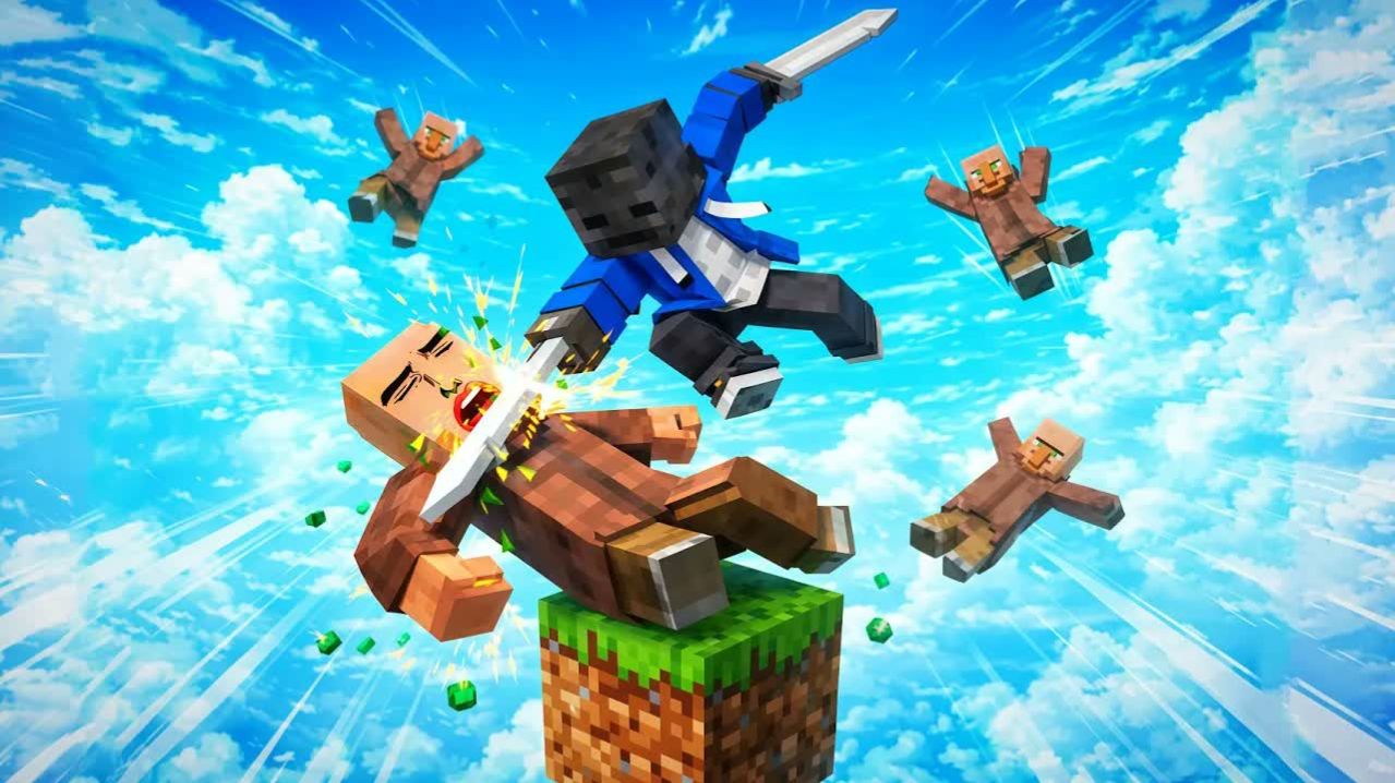 100 ЖИТЕЛЕЙ НА ОДНОМ БЛОКЕ И БОЛЬШАЯ ЦИВИЛИЗАЦИЯ Minecraft СТИЛЕ Grox