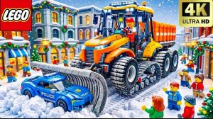 Я построил гигантский бульдозер LEGO Technic, чтобы спасти полицию! | Забавный эксперимент Lego