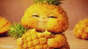 Милые или жуткие? Искусственный интеллект фруктовые детеныши, звуки укусов и хруста ASMR-эффект