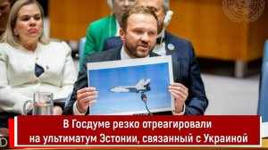 В Госдуме резко отреагировали на ультиматум Эстонии, связанный с Украиной