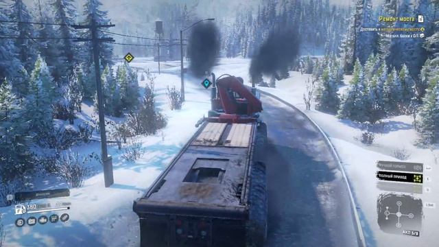 Ремонт моста поручение SnowRunner Высокое напряжение Аляска северный порт