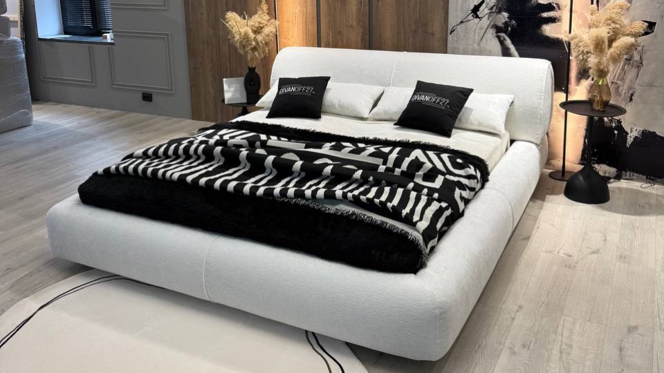 Кровать МОККА от фабрики дизайнерской мягкой мебели ДИВАНОФФ27 (собственное производство)