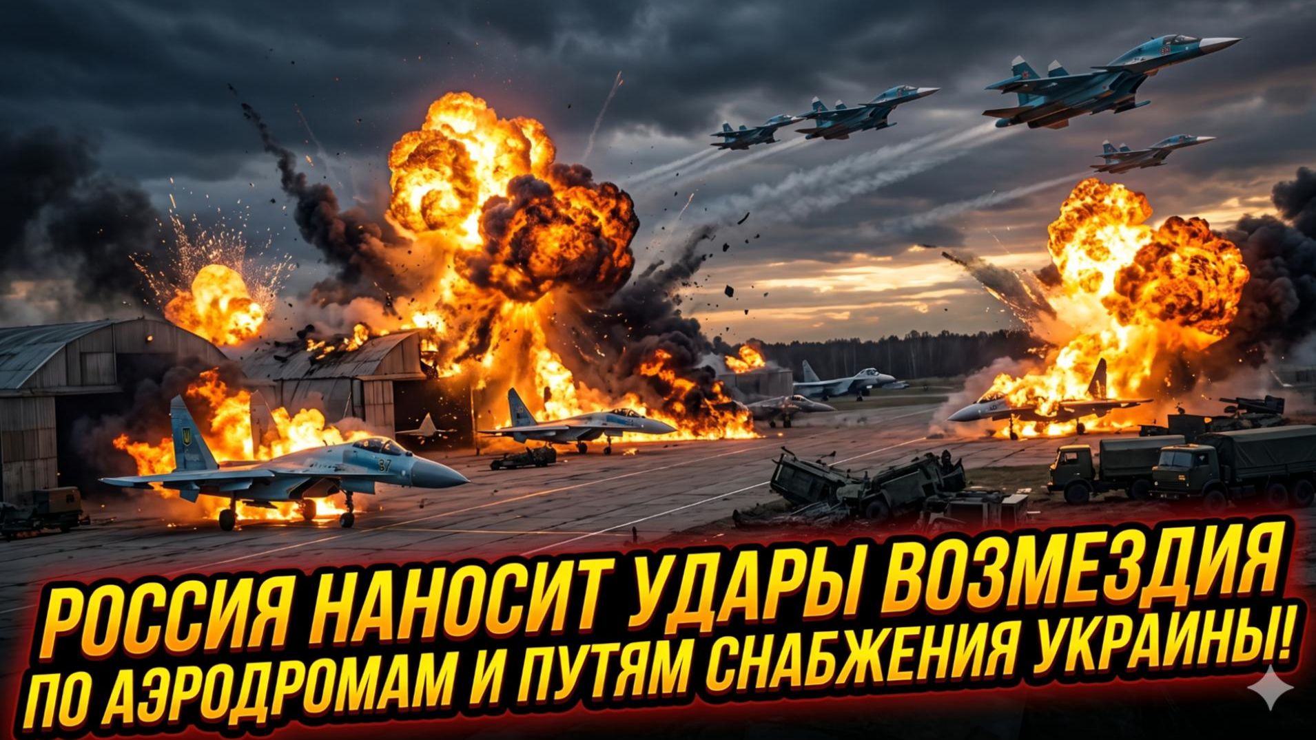 💥🛢️ Ответный удар России: аэродромы ВСУ в огне - линии снабжения уничтожены