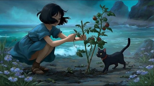 The Girl Who Chose To Live Alone On An Island With Her Cat    Healing Ambience ASMR