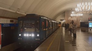 Боинг на станции Чёрная речка 🔵 уже с одним неродным вагоном