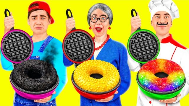 Кулинарный Челлендж Я против Бабушки  Крутые Трюки с Едой