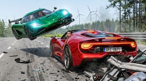 BeamNG Drive - Аварии на высокой скорости
