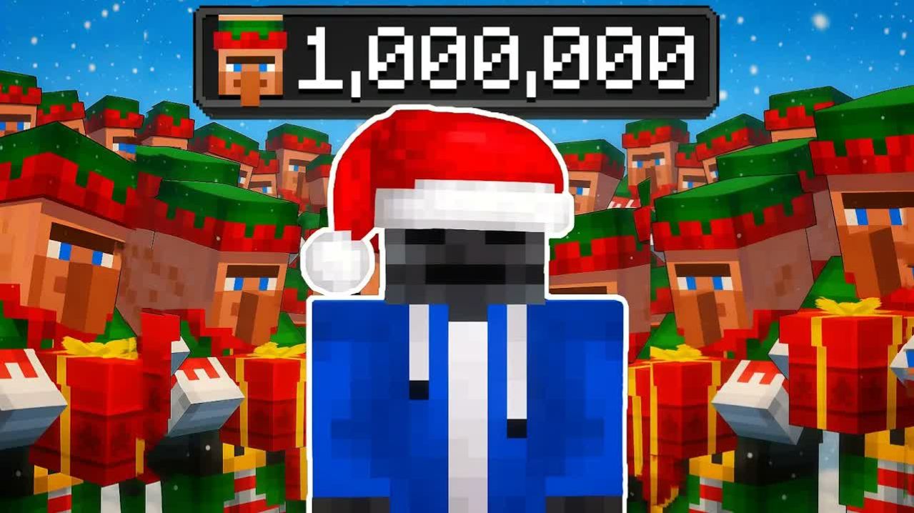 1 000 000 ЖИТЕЛЙ И НОВОГОДНЯЯ ПРИКЛЮЧЕНИЯ Minecraft Grox