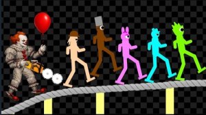 СТИКМЭНЫ УБЕГАЮТ ОТ КЛОУНА- ПЕНИВАЙЗА!! КТО СПАСЕТСЯ???