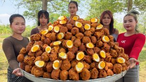 Amazing cooking eggs crispy fry ｜ deep fried recipe