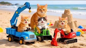 Мама-Кошка Подстригает мех на ферме и Шьет Тигровую шапочку Для Котят Дома🐾🎩🐯