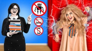 Богатая Уэнсдэй vs бедная Меган в школе: пранки и лайфхаки 🎒