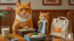 😹Мама кошечка приготовила вкусные суши для своего маленького сыночка🔥