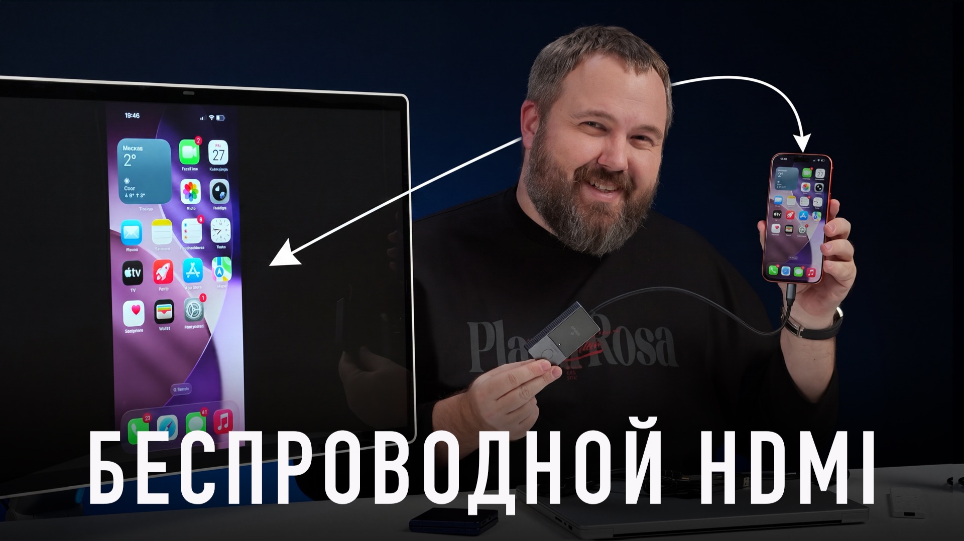 Тебе нужен беспроводной HDMI для IPhone, Android и вообще!