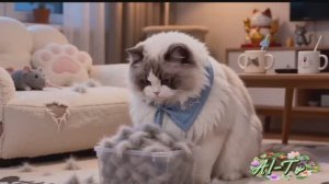 Кошка Мяу и её малышы 🐱🩷
