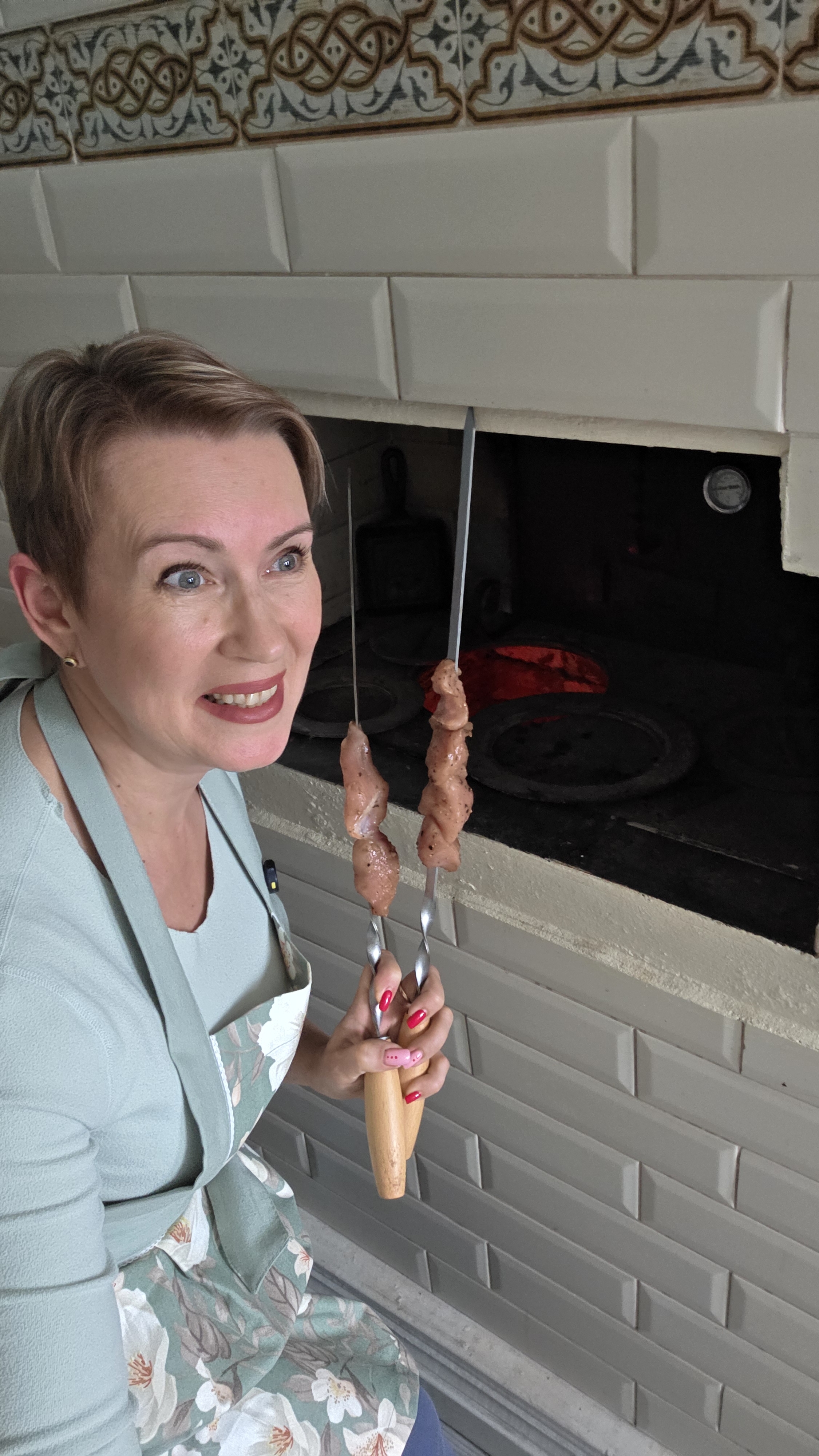 Шашлык тандыр в печке в домеВидели такое?#ташамуляр#шашлык#жизньбездублей