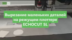Вырезание маленьких деталей на режущем плоттере ECHOCUT SL