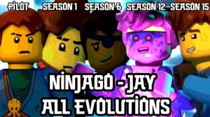 Jay - All Evolutions - All Seasons (Season 1 - 15) Character Spot (10 Years) - Ninjago