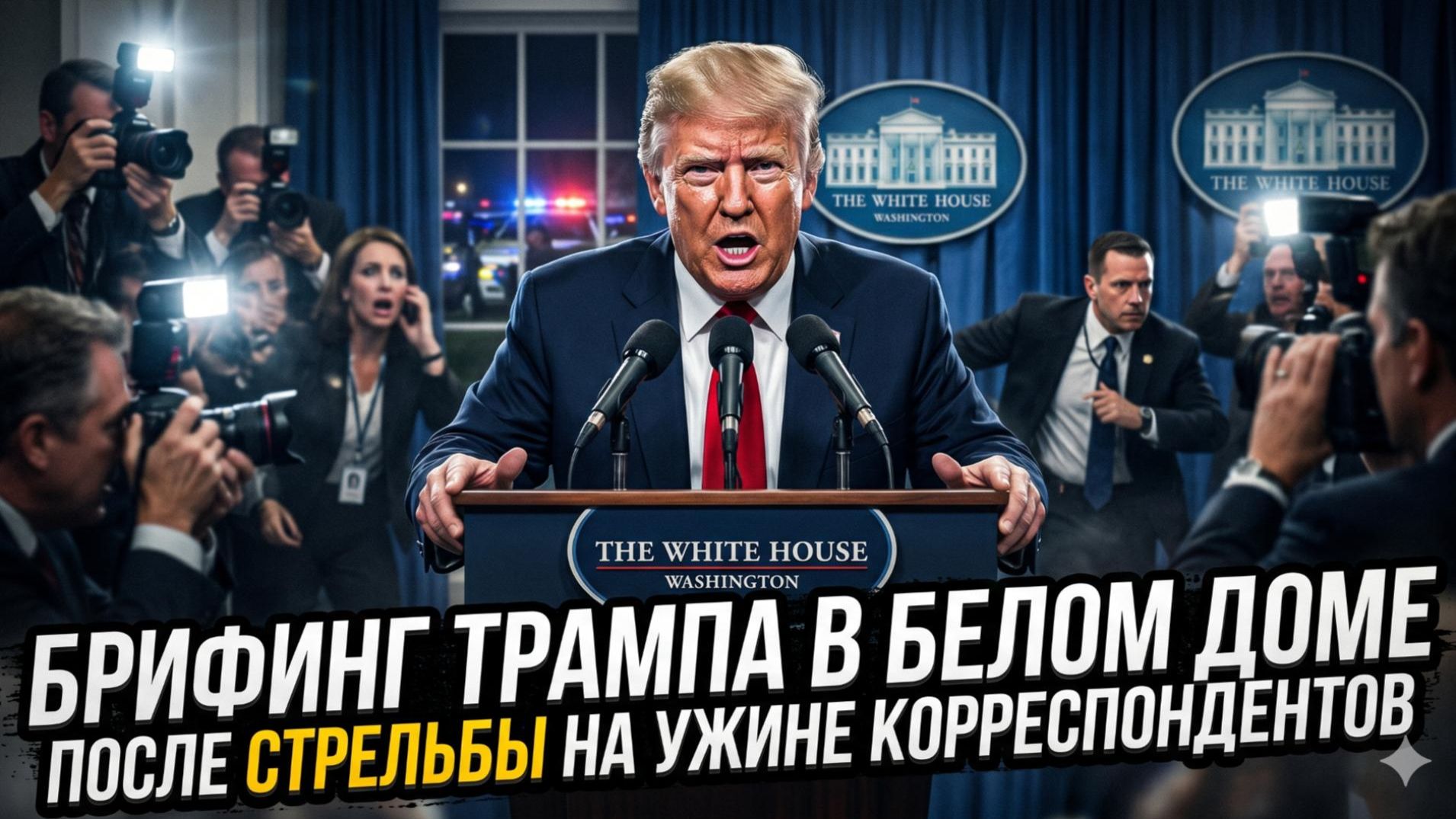 🎙️💥 Кровь и пресса: срочное заявление Трампа в Белом доме после инцидента