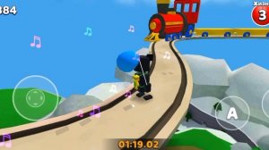 Пытаюсь пройти секретный паркур в Супер Беар Адвенчер.