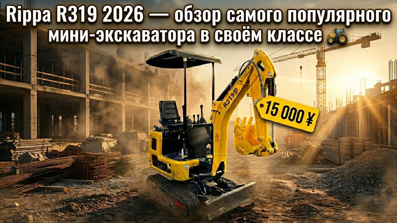 Rippa R319 2026 - обзор самого популярного мини-экскаватора в своём классе 🚜