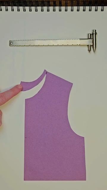 Построение цельнокроеной стойки со швом по центру переда👌