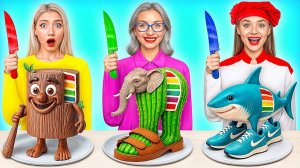 Кулинарный Челлендж# Я против Бабушки # Съедобная Битва от Bubba DO Challenge