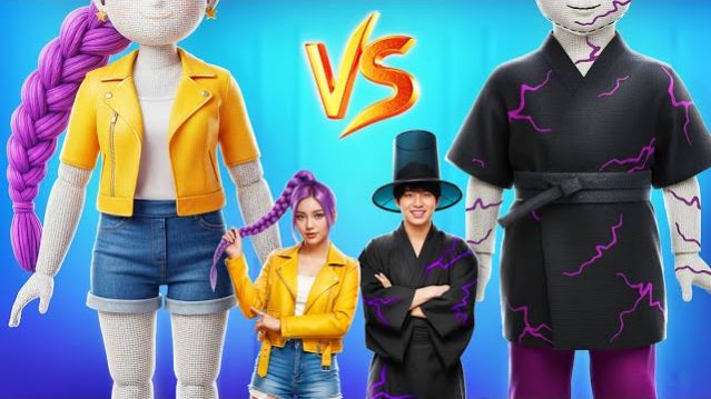 Мы построили ГИГАНТСКУЮ Руми из Хантрикс! КейПоп Охотницы на демонов в реальной жизни!