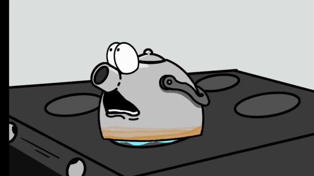 чайник горит