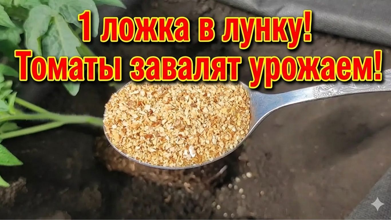1 ЛОЖКА В ЛУНКУ при ПОСАДКЕ ТОМАТОВ и они ЗАВАЛЯТ УРОЖАЕМ!