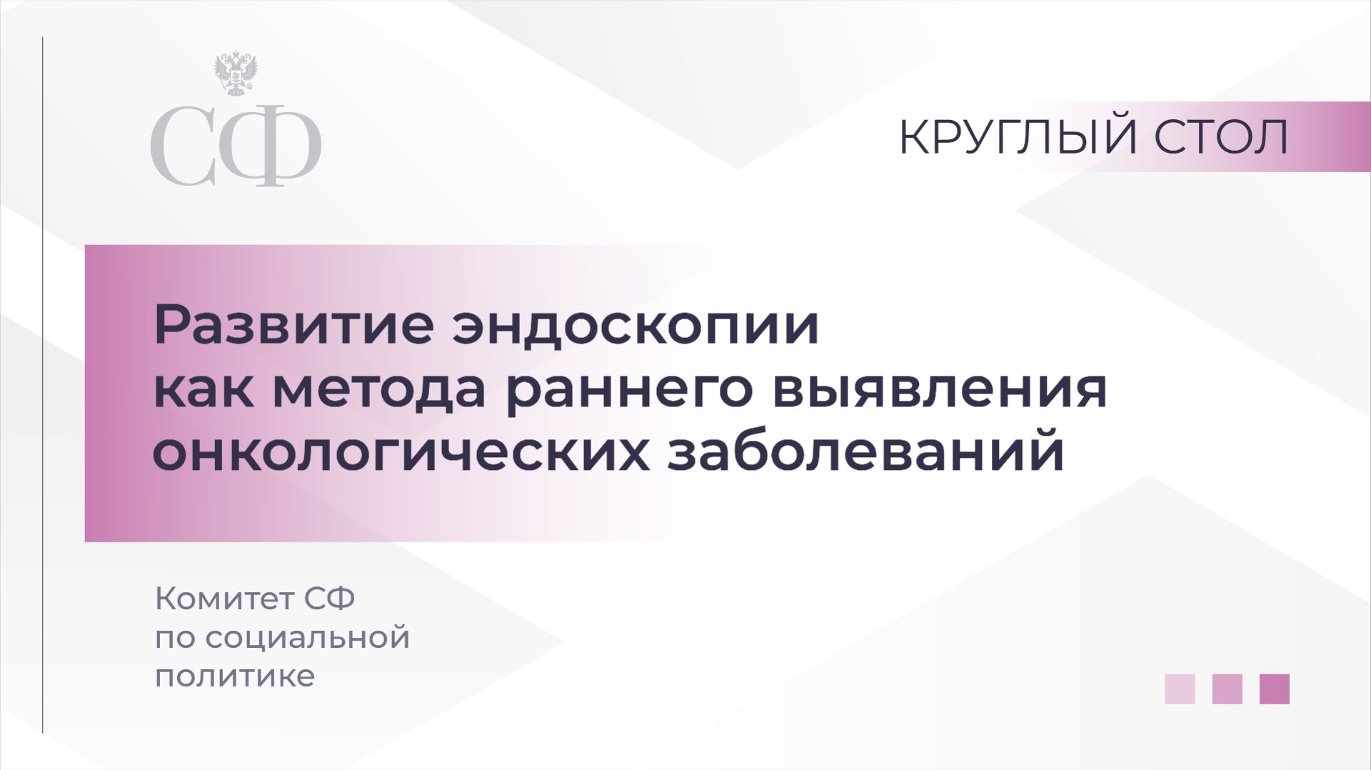 Круглый стол Комитета СФ по социальной политике