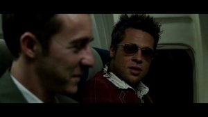 Знакомство с Тайлером Дёрденом в самолёте - культовая сцена | Бойцовский клуб (1999)