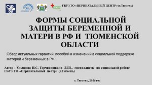 Формы социальной защиты беременной и матери