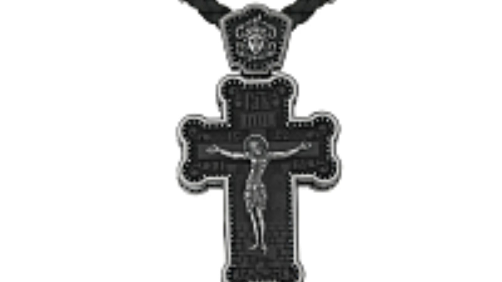 Крест на гайтане «Господь Вседержитель», серебро 925 проба (арт. 15-000040-105820)