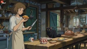 Making Golden Honey Toast 🍯   Cozy Ghibli Ambience for Stress Relief - MoriWhispers 2