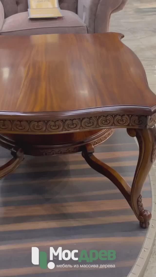 Стол журнальный с деревянной полкой МИГ592 деревянный от фабрики Satin Furniture (Индонезия)