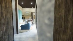 современный крошечный дом площадью 26117 м, Узкий дом с 2 спальнями и бассейном,