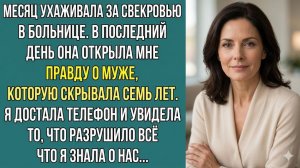 Истории из жизни «СВЕКРОВЬ ОТКРЫЛА ПРАВДУ, КОТОРУЮ МУЖ СКРЫВАЛ» Слушать рассказы о любви. Аудиокниги