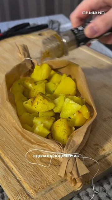 Картошка с мясом и беконом 