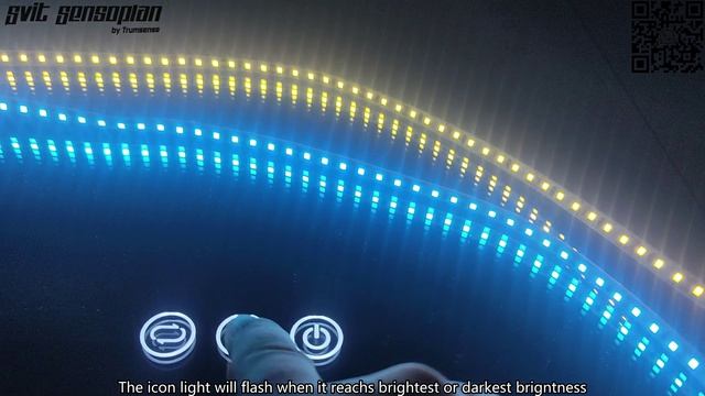 Trumsense WS08F3-M5-BW Dimmable Touch Sensor Switch For Bathroom LED Mirror 01