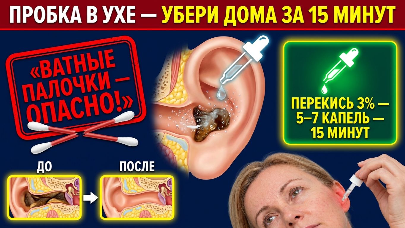 КАПНИТЕ ЭТО В УХО И ПРОБКА ВЫЛЕТИТ САМА