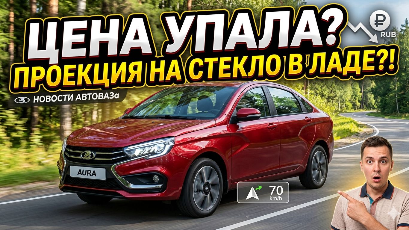 LADA 2026: Цена на AURA упала?! Проекция на стекло и новый кроссовер AZIMUT — Новости АвтоВАЗа