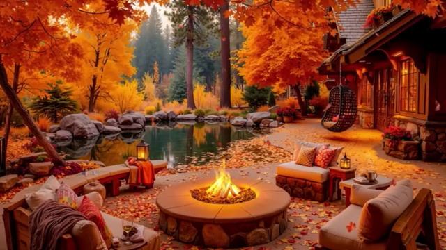 🔥 Уютный осенний релакс у костра | Тепло, тишина и гармония природы 🍂