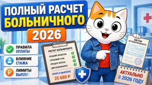Полный расчет больничного 2026: правила оплаты, влияние стажа и лимиты выплат | Быстро о финансах