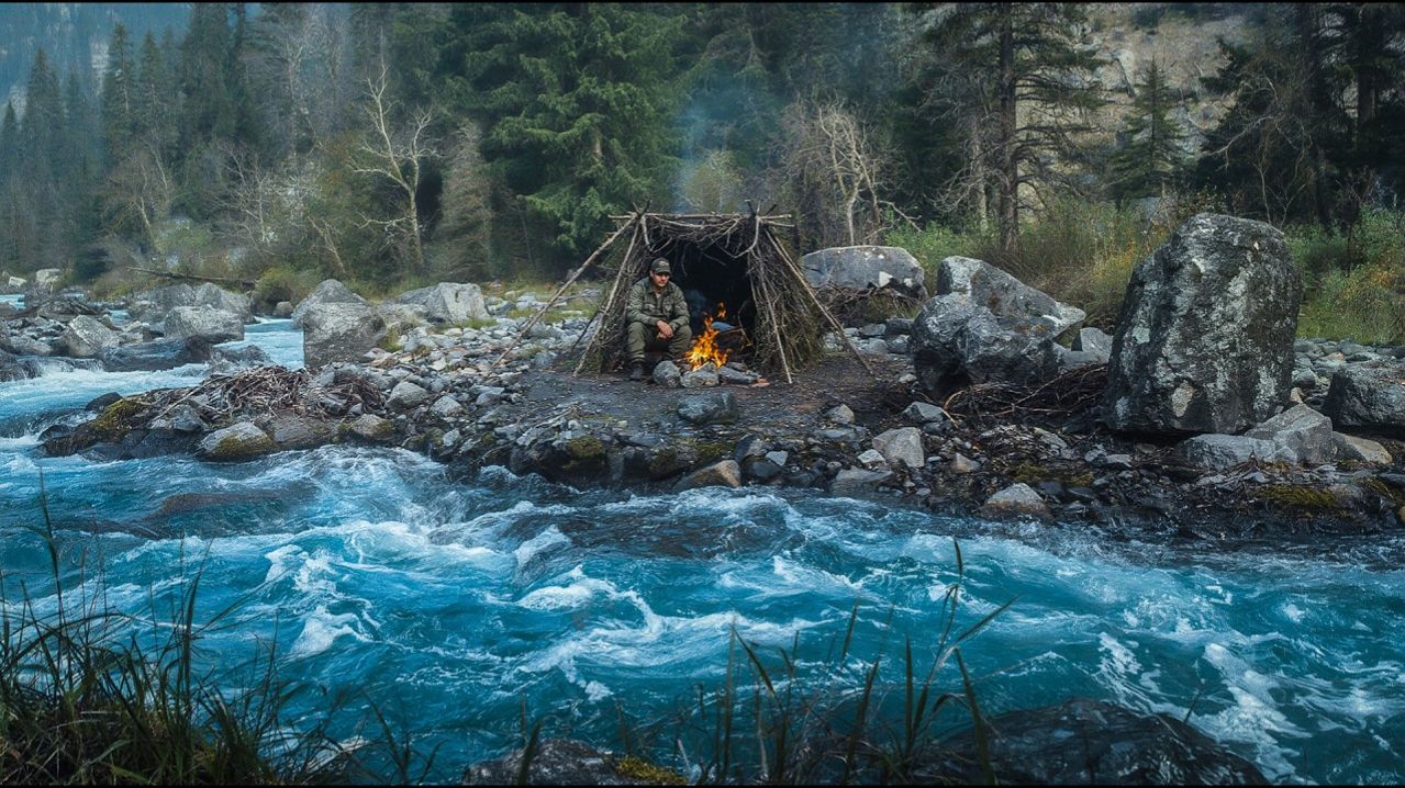 Поймал и приготовил в моем убежище  Приготовление на горячих камнях